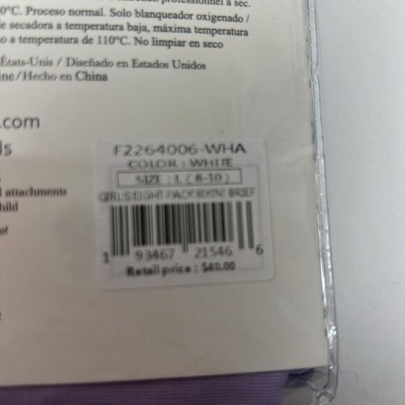 Andy and Evan Girl's Day of the Week 8 pack Bikini Briefs NWT size l (8-10) - Picture 11 of 12